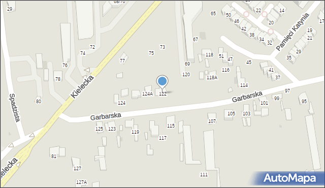 Radom, Garbarska, 122, mapa Radomia