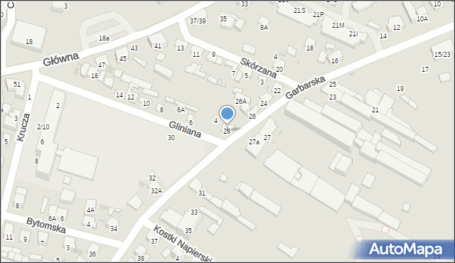 Radom, Garbarska, 28, mapa Radomia