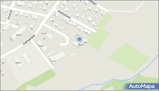 Radom, Garbarska, 55A, mapa Radomia