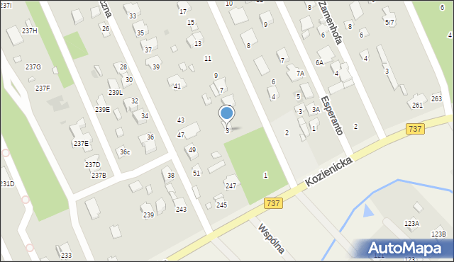 Radom, Gackiego Józefa, 3, mapa Radomia