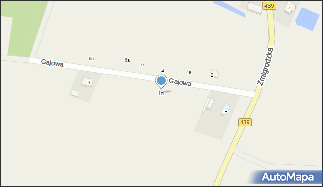 Radziądz, Gajowa, 1d, mapa Radziądz