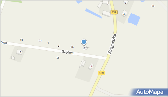 Radziądz, Gajowa, 2, mapa Radziądz