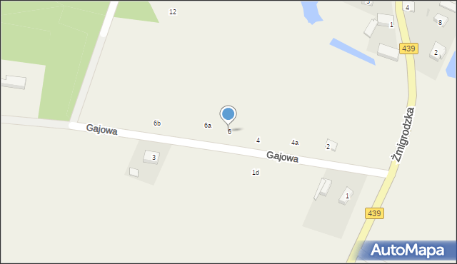 Radziądz, Gajowa, 6, mapa Radziądz