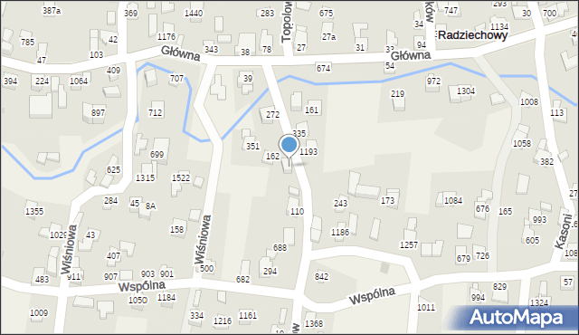 Radziechowy, Galiców, 522, mapa Radziechowy