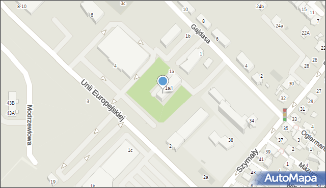 Radzionków, Gajdasa, 1a/II, mapa Radzionków