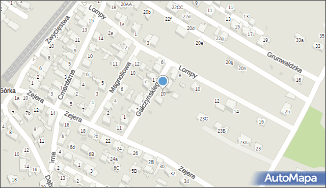 Radzionków, Gałczyńskiego Konstantego Ildefonsa, 10, mapa Radzionków