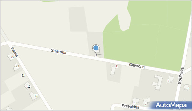 Rakownia, Gawrona, 4, mapa Rakownia