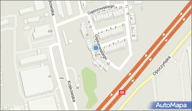 Rawa Mazowiecka, Gąsiorowskiego, 32, mapa Rawa Mazowiecka