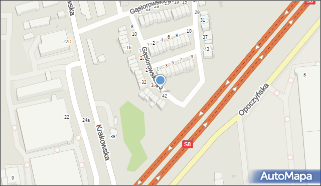 Rawa Mazowiecka, Gąsiorowskiego, 40, mapa Rawa Mazowiecka