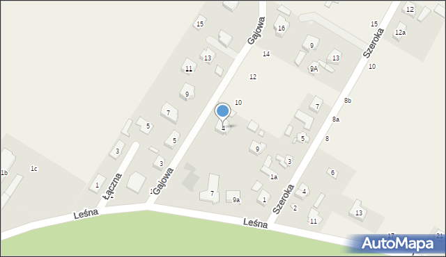 Robakowo, Gajowa, 8, mapa Robakowo