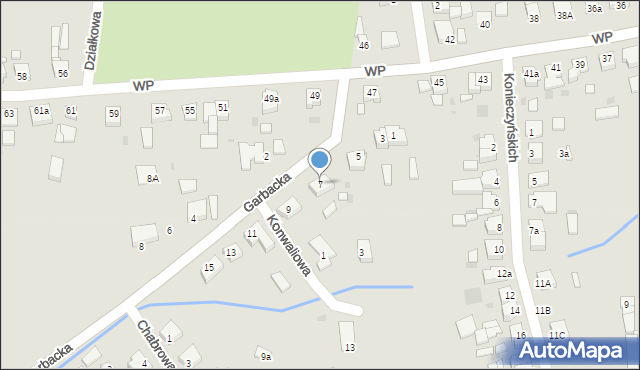 Rogoźno, Garbacka, 7, mapa Rogoźno