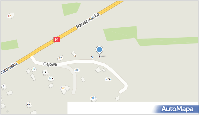 Ropczyce, Gajowa, 7, mapa Ropczyce