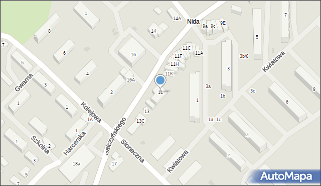 Ruciane-Nida, Gałczyńskiego Konstantego Ildefonsa, 11, mapa Ruciane-Nida