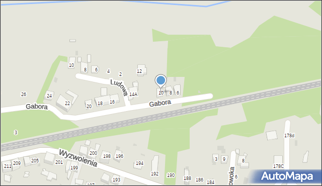 Ruda Śląska, Gabora Karola, 10, mapa Rudy Śląskiej