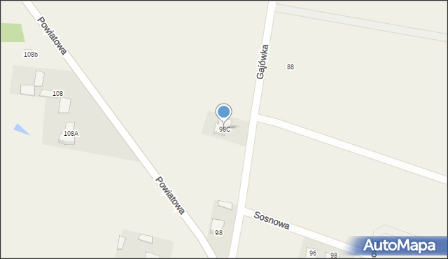 Ruda Strawczyńska, Gajówka, 1, mapa Ruda Strawczyńska