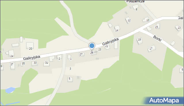 Rudno, Galicyjska, 25, mapa Rudno