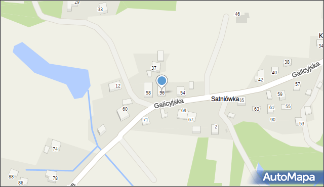 Rudno, Galicyjska, 56, mapa Rudno