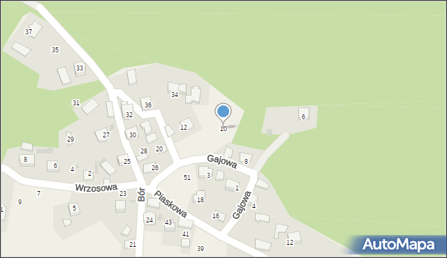 Rusocice, Gajowa, 10, mapa Rusocice
