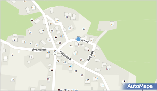 Rusocice, Gajowa, 3, mapa Rusocice