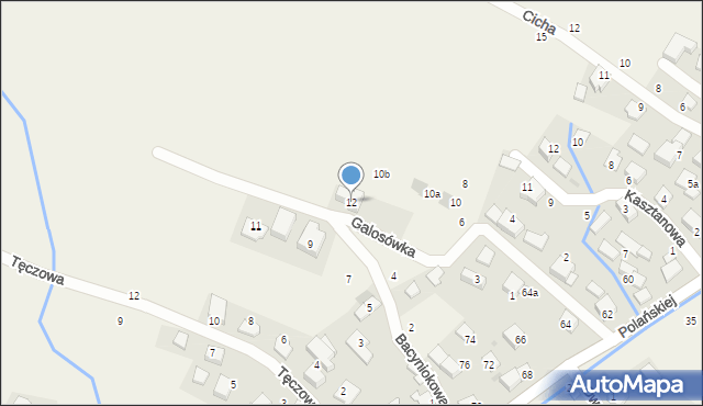 Rybna, Galosówka, 12, mapa Rybna