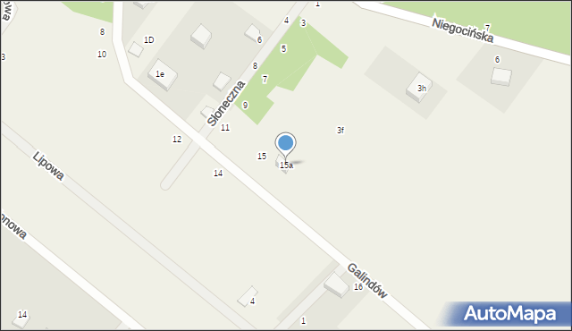 Rydzewo, Galindów, 15a, mapa Rydzewo