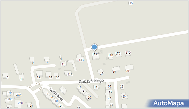 Rypin, Gałczyńskiego Konstantego Ildefonsa, 17A, mapa Rypin