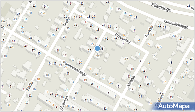 Siedlce, Gałczyńskiego Konstantego Ildefonsa, 54, mapa Siedlce