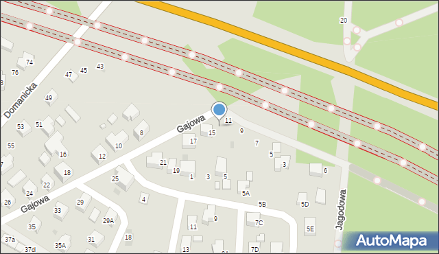 Siedlce, Gajowa, 13, mapa Siedlce