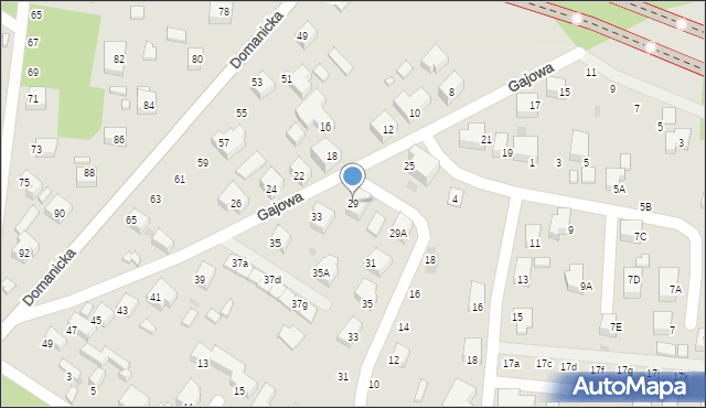 Siedlce, Gajowa, 29, mapa Siedlce