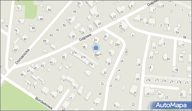 Siedlce, Gajowa, 35A, mapa Siedlce