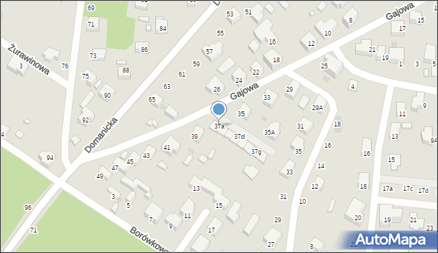 Siedlce, Gajowa, 37a, mapa Siedlce
