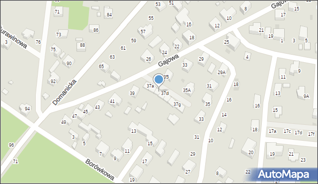 Siedlce, Gajowa, 37c, mapa Siedlce