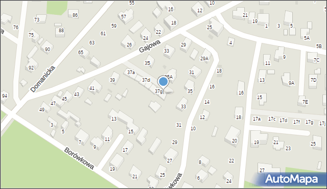Siedlce, Gajowa, 37h, mapa Siedlce