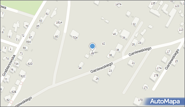 Siedlce, Ganiewskiego Adolfa, 44, mapa Siedlce