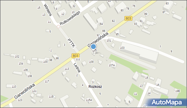 Siedlce, Garwolińska, 107, mapa Siedlce