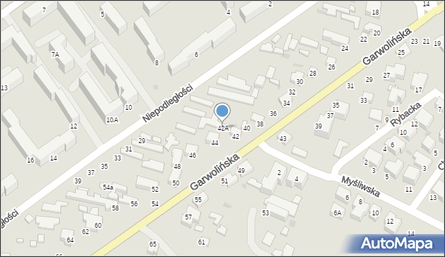 Siedlce, Garwolińska, 42A, mapa Siedlce
