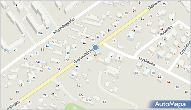 Siedlce, Garwolińska, 49, mapa Siedlce