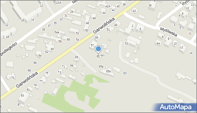 Siedlce, Garwolińska, 61, mapa Siedlce