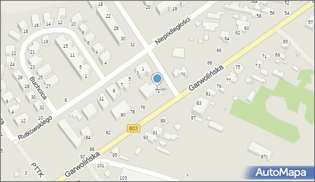 Siedlce, Garwolińska, 72, mapa Siedlce