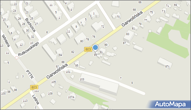 Siedlce, Garwolińska, 93, mapa Siedlce