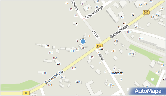 Siedlce, Garwolińska, 96, mapa Siedlce