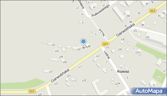 Siedlce, Garwolińska, 98, mapa Siedlce