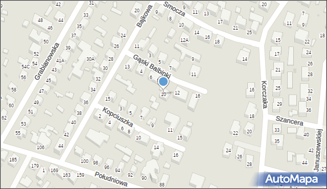 Siedlce, Gąski Balbinki, 10, mapa Siedlce