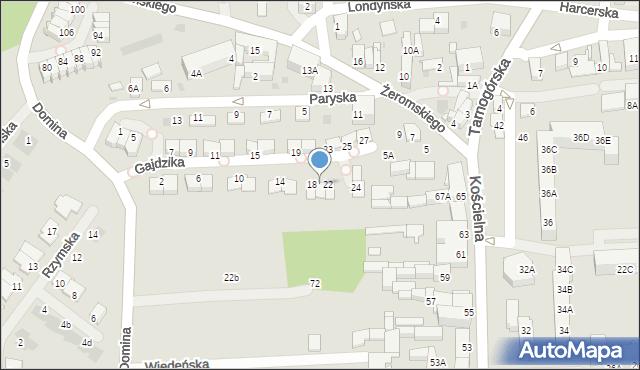 Siemianowice Śląskie, Gajdzika Karola, 20, mapa Siemianowice Śląskie