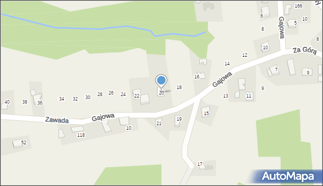 Siepraw, Gajowa, 20, mapa Siepraw