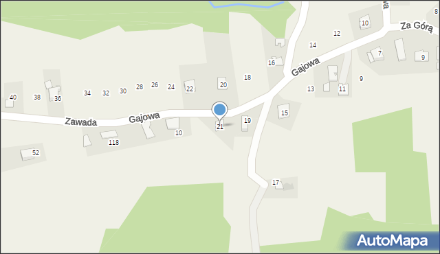 Siepraw, Gajowa, 21, mapa Siepraw