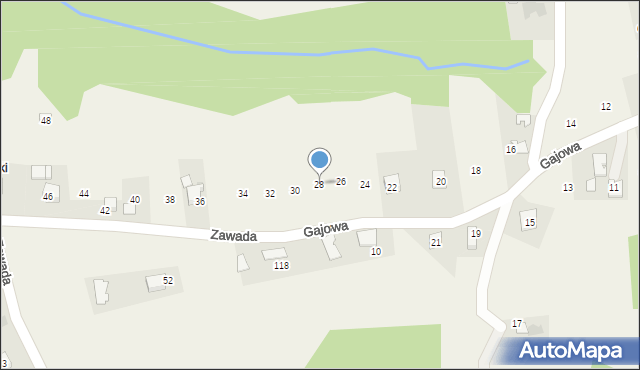 Siepraw, Gajowa, 28, mapa Siepraw