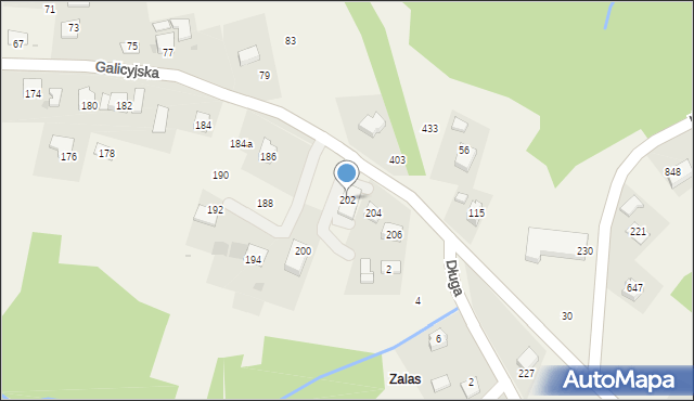 Siepraw, Galicyjska, 202, mapa Siepraw