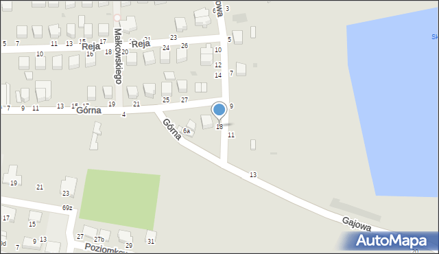 Skierniewice, Gajowa, 18, mapa Skierniewic