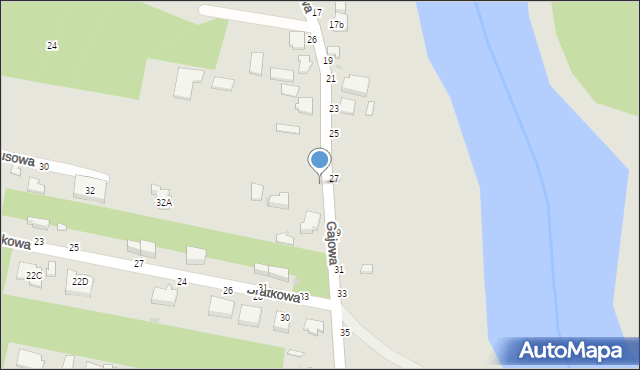 Skierniewice, Gajowa, 32, mapa Skierniewic